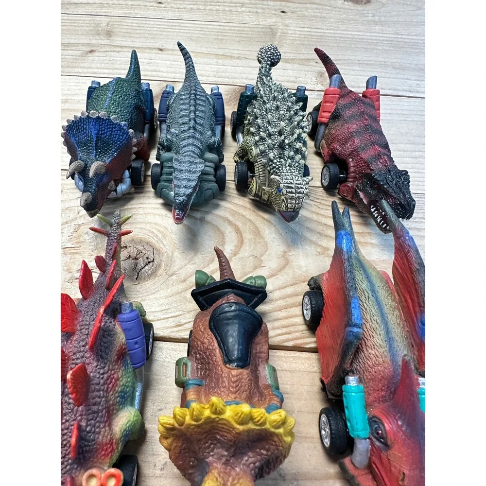 Dinosaur Car Toys Prehistoric Animal Cars‎ Pull Back Vehicles Lot 7
